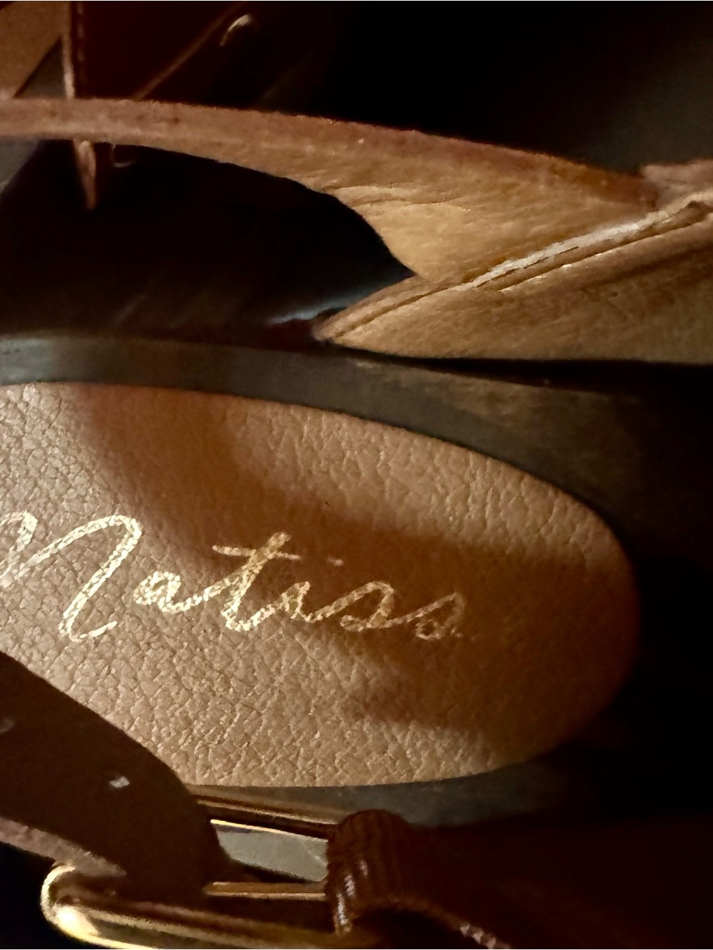 Anthro Matisse Liberty Womens Clog Heels Chunky Mule Platform Brown Leather 7 - Picture 4 of 10